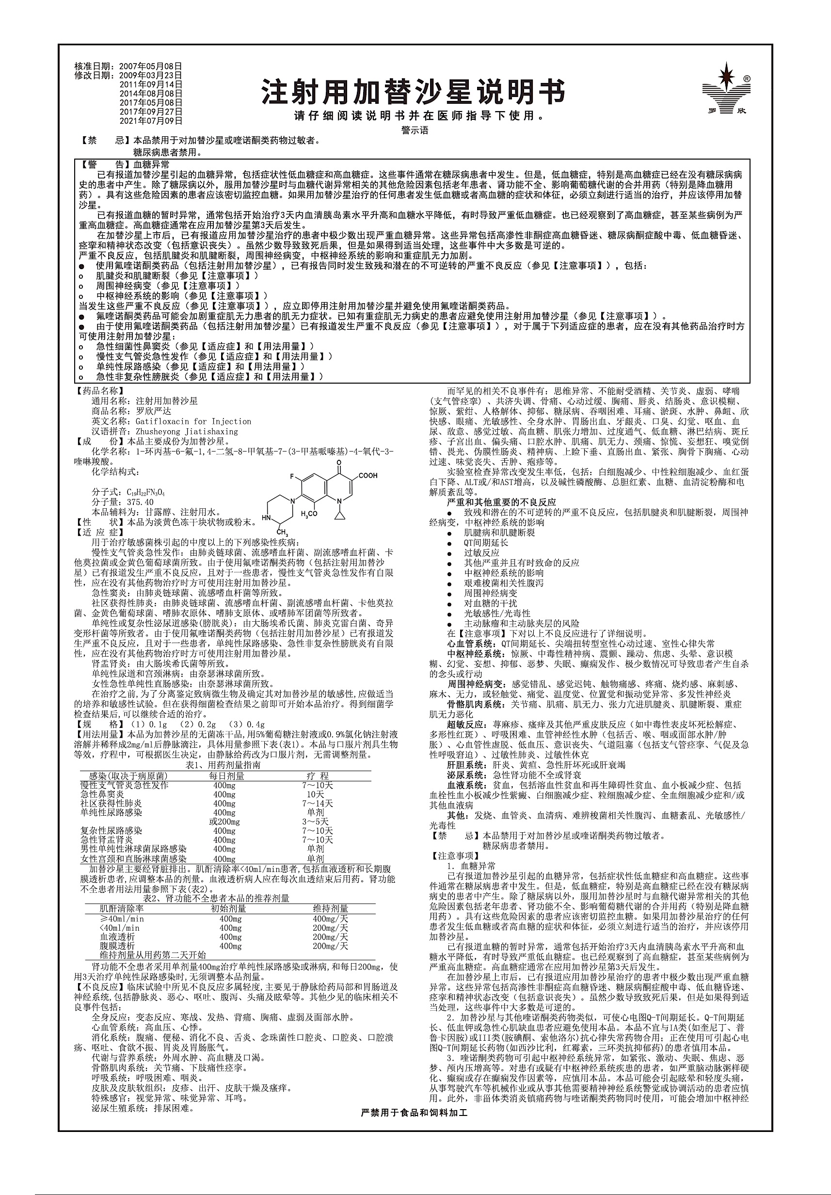 注射用加替沙星说明书1(变更不良反应、注意事项、老年用药)(1).jpg 注射用加替沙星说明书1(变更不良反应、注意事项、老年用药)(1).jpg